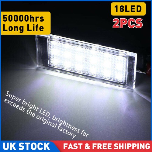 Pair For Vauxhall Vivaro NV300 20142019 Xenon White LED Number Plate