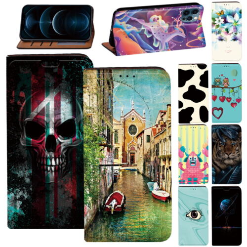PU Leather Phone Stand Folio Cover Case For Apple iPhone 6 7 8 12 13 14/XR/SE - Afbeelding 1 van 22