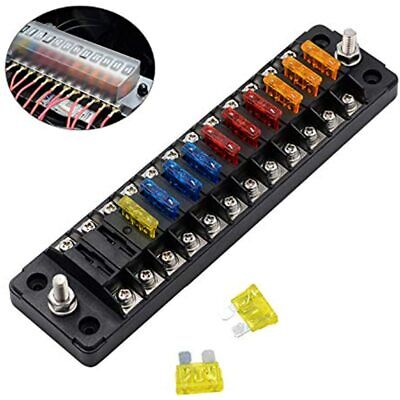 Maso Car Fuse Box 12v 24v Volt 8 Way Heavy Duty Standard Blade Fuse Box Holder kit car Van Marine Maso Car Fuse Box 12v 24v Volt 8 Way Heavy Duty Standard Blade Fuse Box Holder kit car Van Marine
