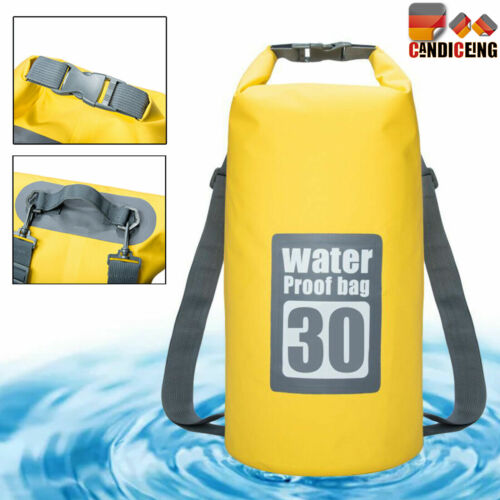 30L Wasserdicht Drybag Tasche Seesack Trockentasche Reise Kajak Rucksack Outdoor - Afbeelding 1 van 11