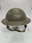 WW1 Doughboy Infantry Brodie Army Military Helmet w/Chinstrap