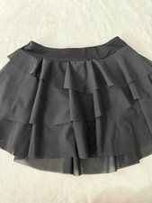 Halara Women  s Black Skirt/Skort with Pockets Ruffle Tier NEW Size Large E02