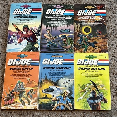 6 1980 s Vintage G.I. Joe FIND YOUR FATE Paperback Book Lot # 4 5 6 8 14 19