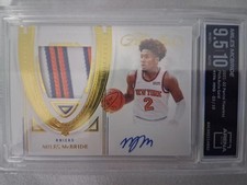 Miles McBride 2021-22 Panini Flawless RC Patch Auto Gold /10 Knicks AC 9.5/10