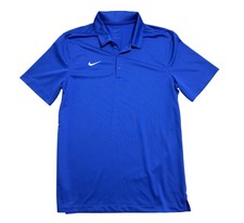 Nike Dri-FIT Polo Shirt Mens Medium Blue Golf Performance Short Sleeve
