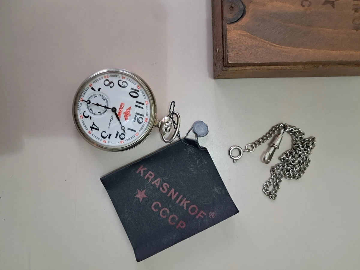 Orologio Da Taschino Vintage Russia – Falce E Martello Sovietico – Quarzo Unisex Con Catena