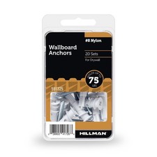 20pk #8 Nylon Drywall Anchors 75lb Pan Head Phillips Self-Drilling