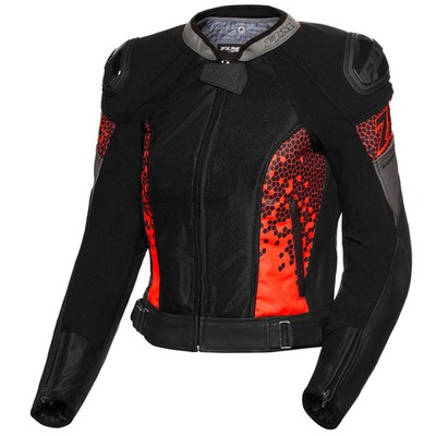 FLM Croft Air Damen Leder Textiljacke POLO Motorrad AA Schutz schwarz 38