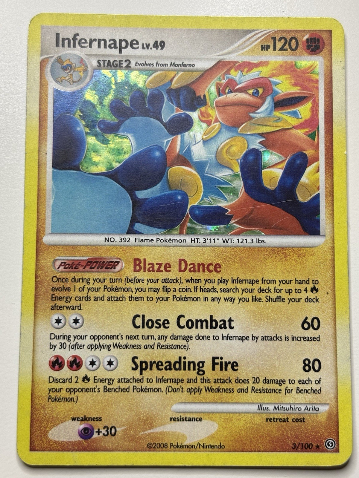 Pokemon Infernape 3/100 - Stormfront Holo MP