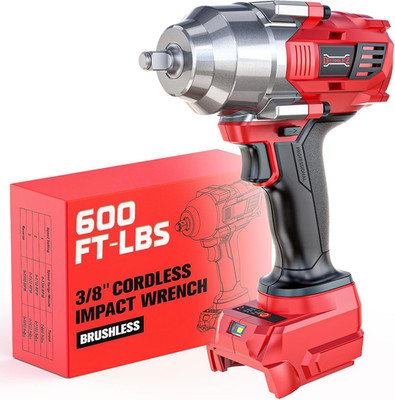 Cordless Impact Wrench 3/8'' Compatible with Milwaukee 18V Battery: 600 Ft-Lbs Hi