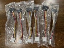 Lot of 6 SATA to 4-Pin Molex Power Adapter Cables   PC HDD/SSD Converters