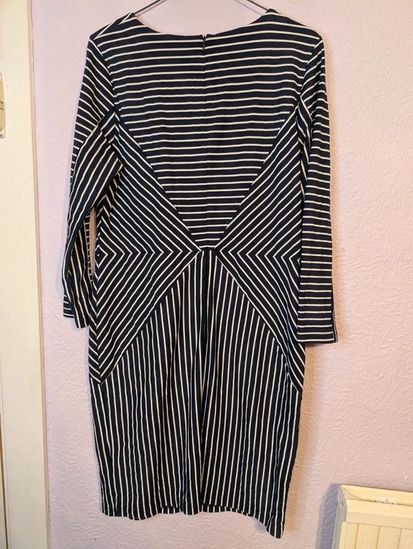 Sandwich Striped Jersey Dress Large Navy White image 3
