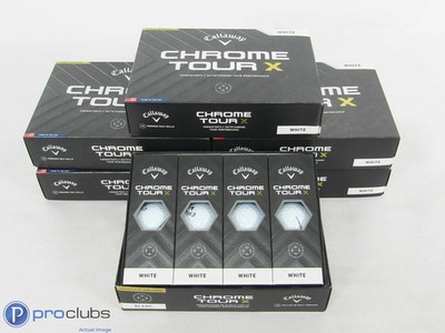 New! 6 Dozen Callaway Chrome Tour X Golf Balls (White) - 507767
