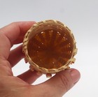 Mic Mac Mi'kmaq Basket Wood Splint Maine Ne Natural Lidded Covered Small Curly — photo 10