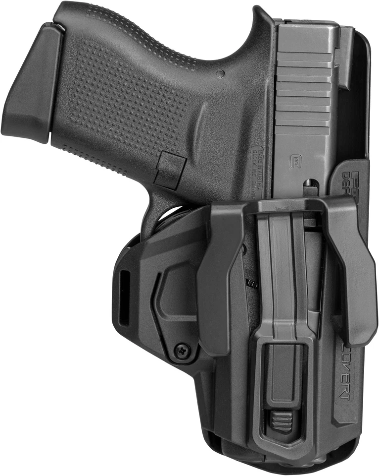 Funda de polímero Scorpus Covert IWB, Glock 43, mano derecha, negra, SC-CG43B Foto 2 de 4