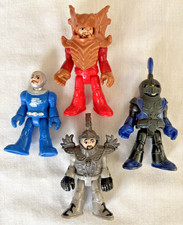 Vintage 3 inch Medieval Knight Figures Plastic Play Set of 4-Unbranded