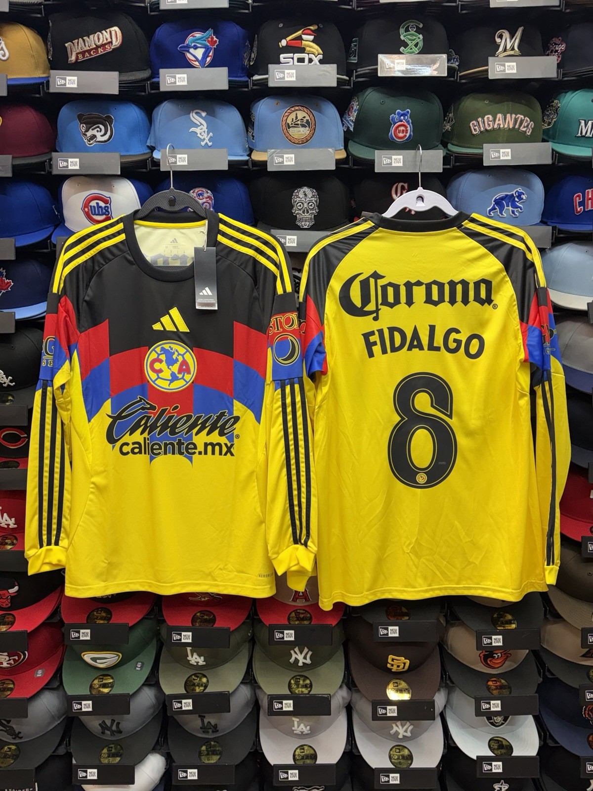 Club America 2025/26 Home Fidalgo #8 Original Long Sleeve Yellow Jersey (Sz M)