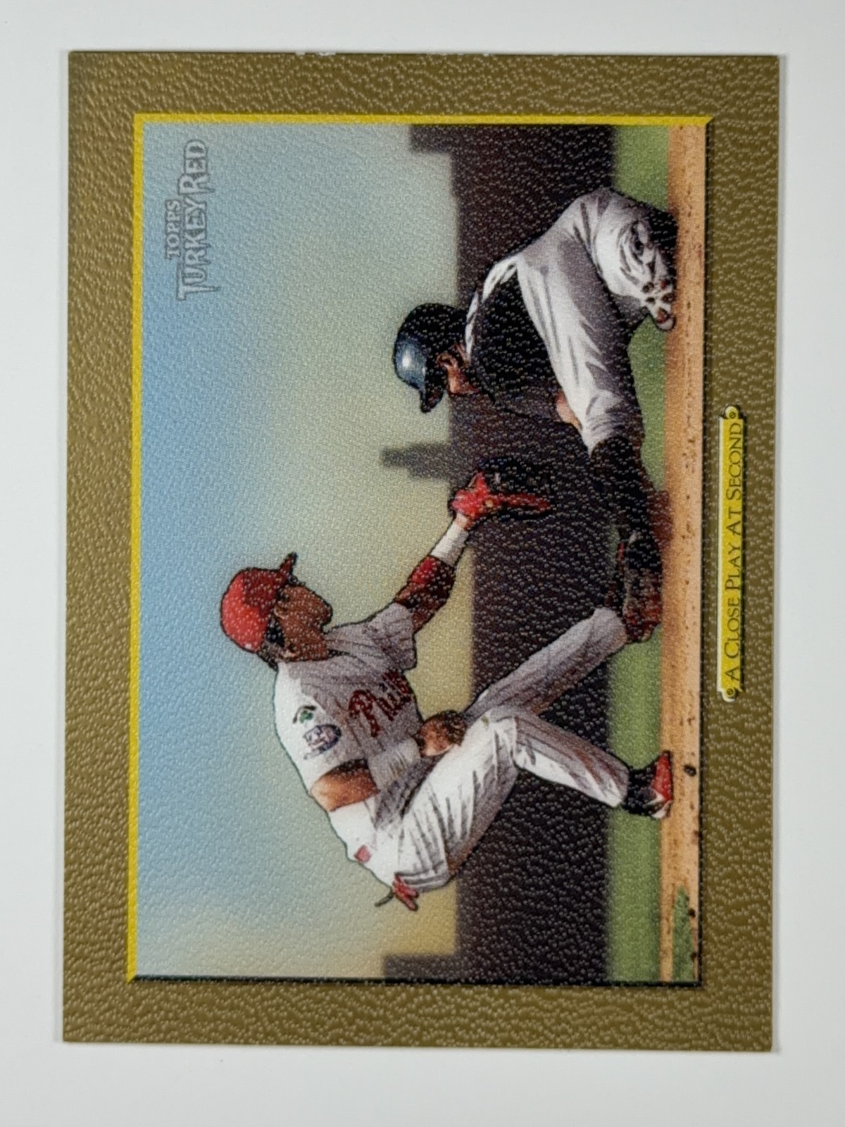 2005 Topps Turkey Red #49 A Close Play Jimmy Rollins Gold #/50