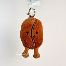 AUTHENTIC Jellycat Amuseables Coffee Bean Bag Charm Keychain- NWT- FAST SHIP