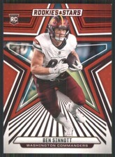 2024 Rookies and Stars Red #18 Ben Sinnott Washington Commanders TW1497