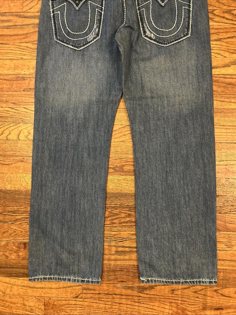 TRUE RELIGION Mens Rainbow Billy Denim Jeans Size 40x34 - Made In