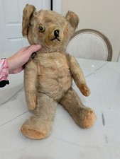 Vintage Mohair Teddy Bear Fully Jointed Straw Stuffed Antique