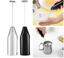 Electric Milk Frother Egg Mixer Whisk Beater Coffee Foamer Kitchen Silver,black