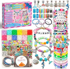 Girls Toys Bracelet Making Kit -3400pcs Charm Jewelry Making Kit Supplies,Unicor