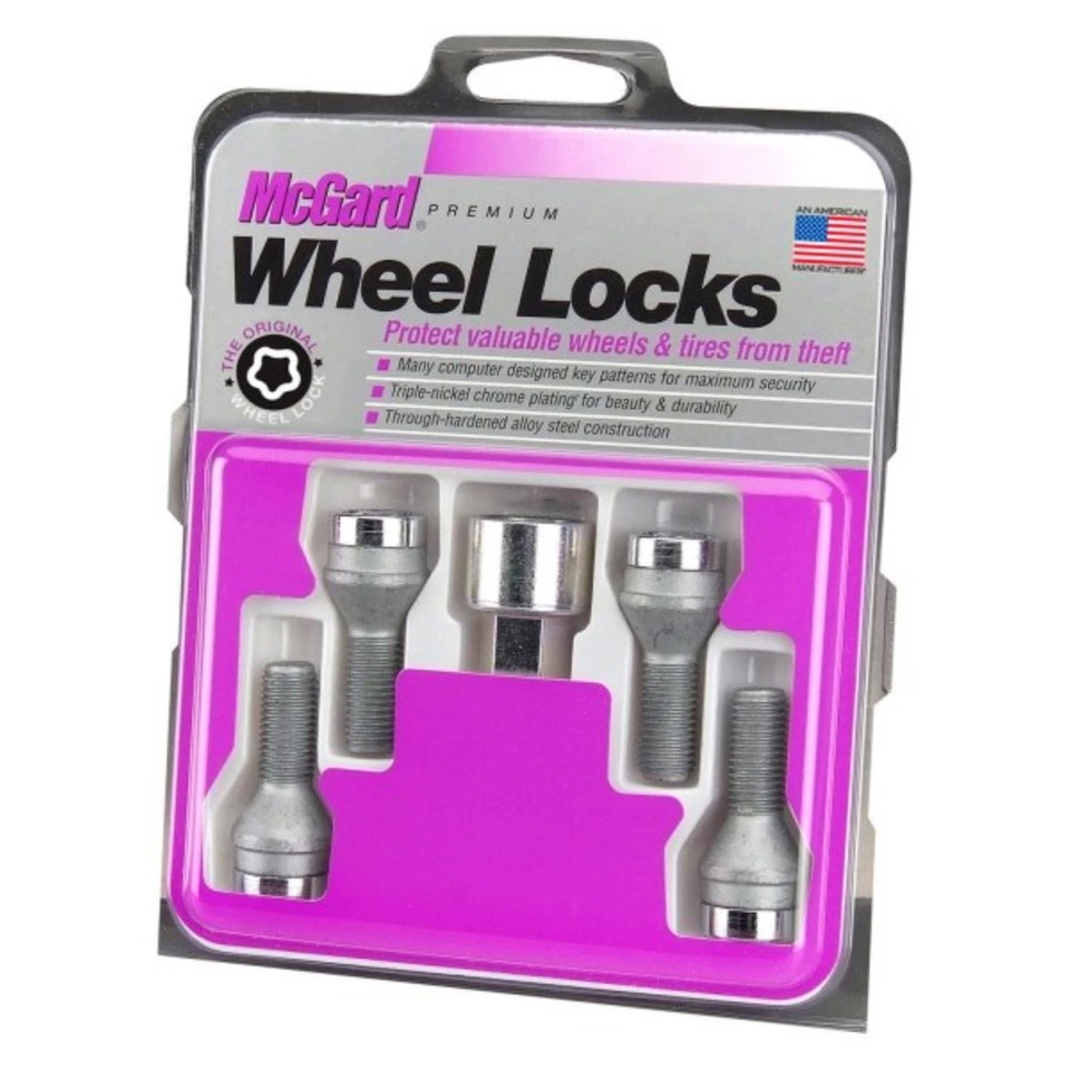 McGard Wheel Lock Bolt Set For BMW 735iL 1988-1992 | 17mm Hex | 4-Pack | Chrome - Image 3 of 4