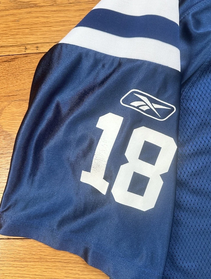 Camiseta deportiva Reebok Indianapolis Colts #18 Peyton Manning talla 2XL equipo de la NFL en el campo Foto 4 de 4