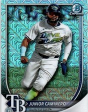 2025 Bowman Chrome Mega Box Mojo Refractor Junior Caminero #80