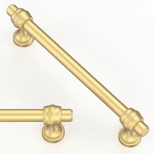 10 PCS Brushed Gold Cabinet Pulls 5 Inch 128mm Kitchen Cupboard Handles Zinc