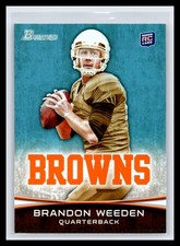 2012 Bowman Football #161 Brandon Weeden Base Rookie Card RC Cleveland Browns