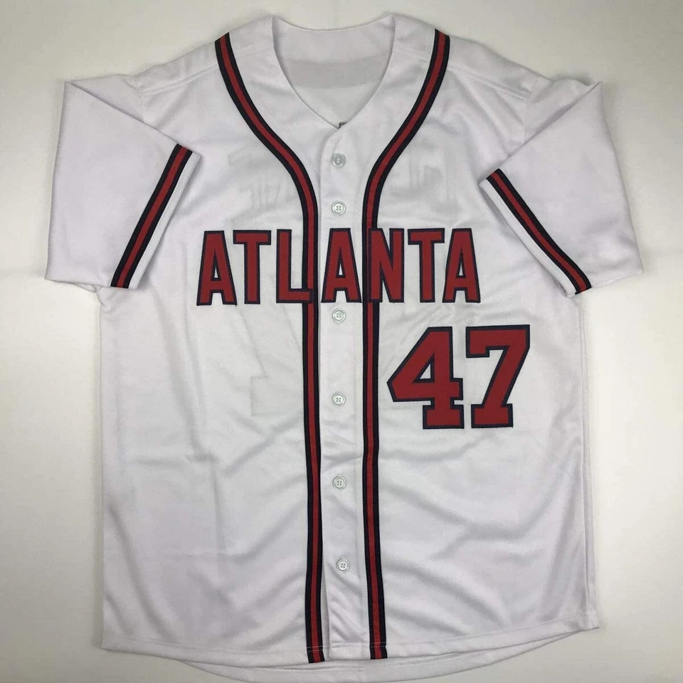 Autographed/Signed TOM GLAVINE Atlanta White Baseball Jersey JSA COA Auto - Image 4 of 4