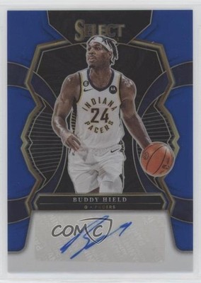 2022-23 Panini Select Signatures Blue Prizm 13/49 Buddy Hield #S-BDH Auto 16p1