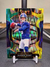 Jaxson Dart (RC) 2025 Select Prizm GREEN AND YELLOW SHOCK #93 QB New York Giants