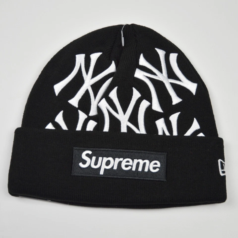 Supreme New York Yankees New Era Box Logo Beanie Black (FW21) Brand New - Image 2 of 4