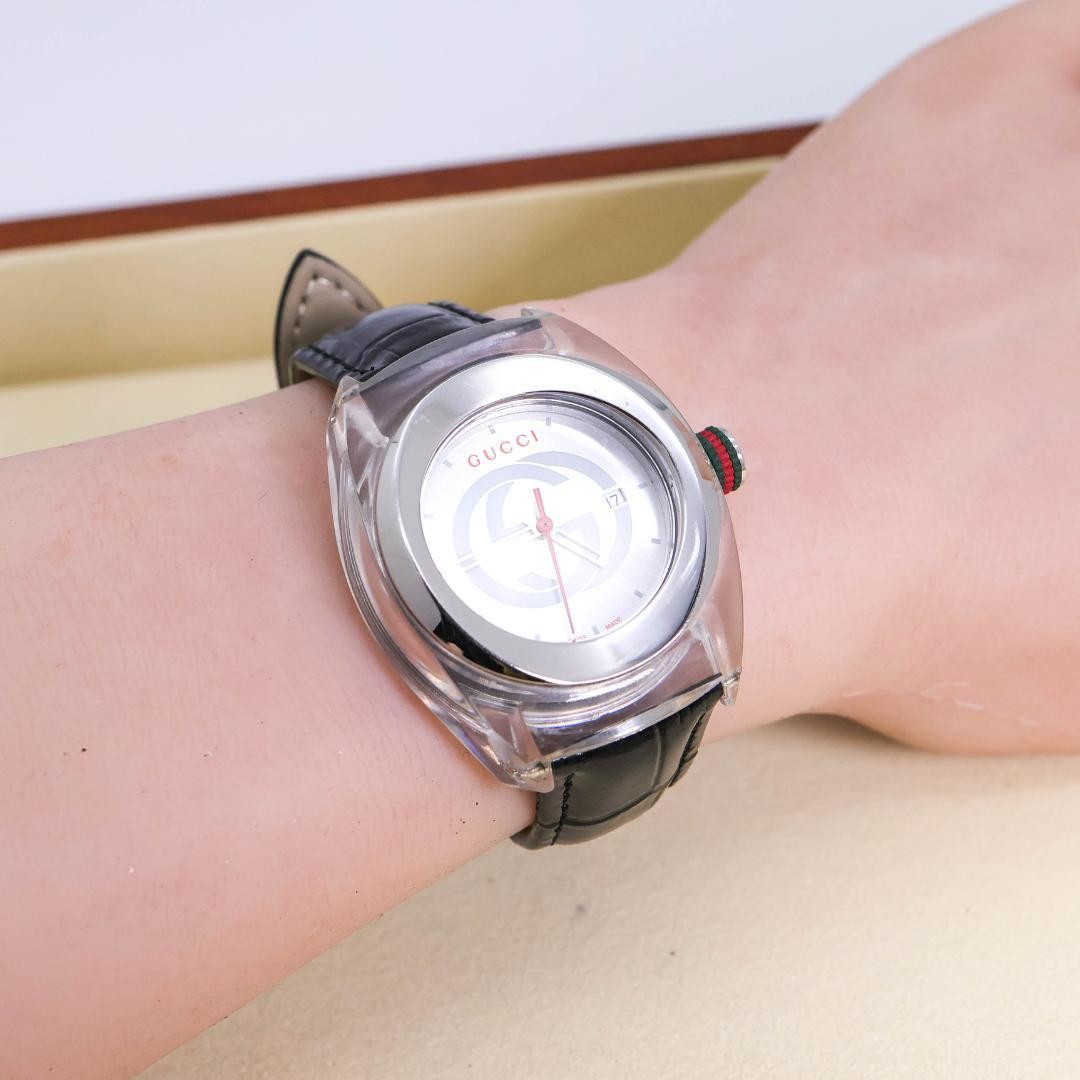 Operational GUCCI Watch Sync Interlocking G Clear… - image 3