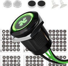 19mm Latching Push Button Switch 5A ON Off IP67 Waterproof LED Switch Marine