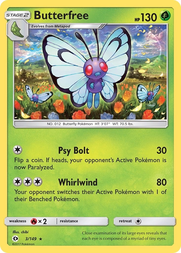 Butterfree - [SM01 - 3/149] - MP - SM Base Set - Pokemon