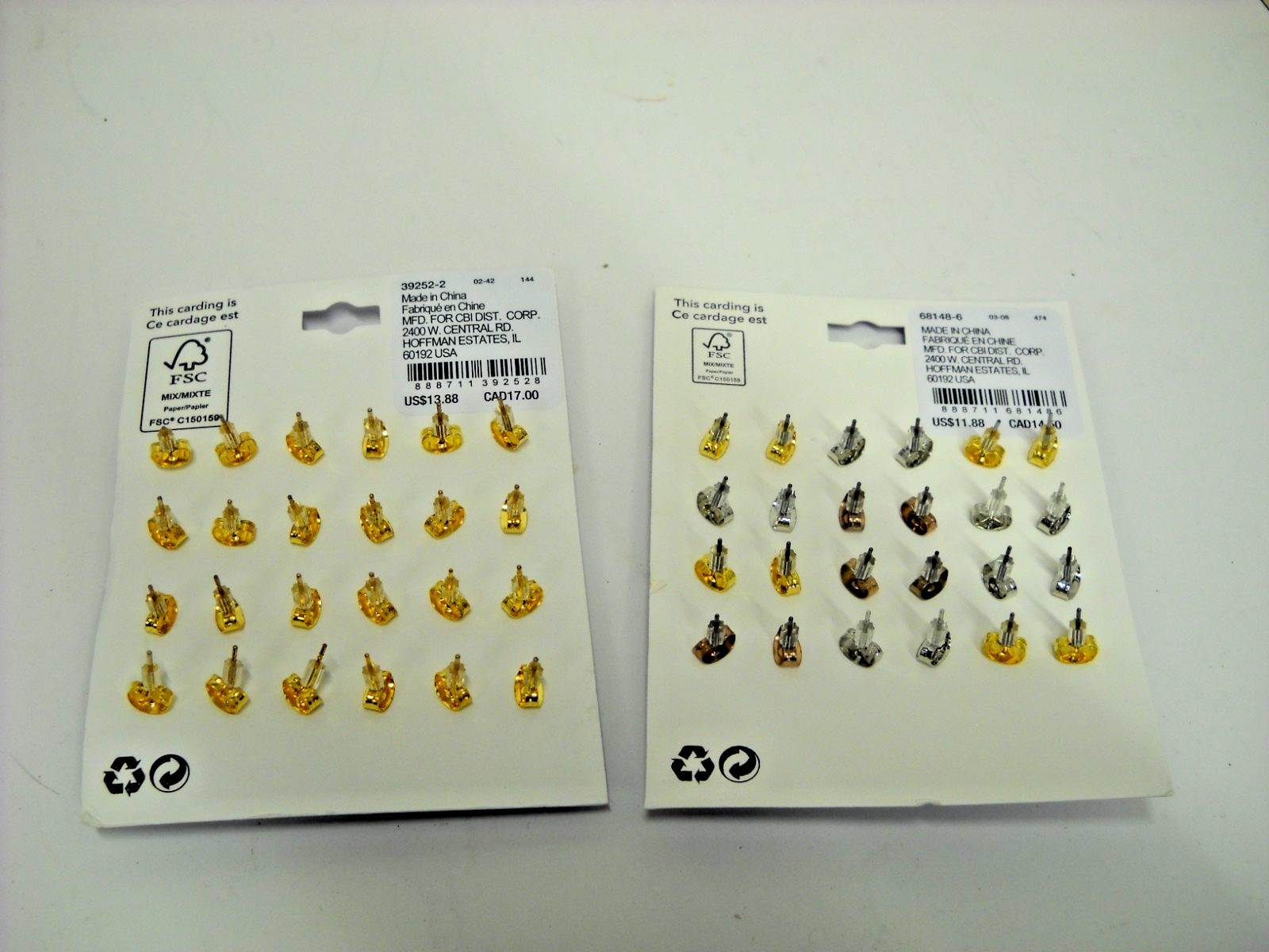 Claire's Girl's Stud Earrings 24 Pairs Butterfly Flower Cat Cherry Crown Lot B