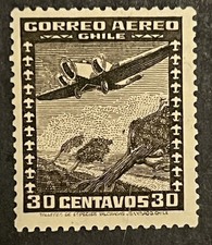Travelstamps: 1935 Chile Airmail Stamps Scott #C33 - 30c Mint MNH OG