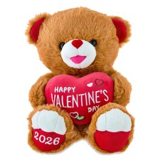 Medium Valentine’s Day Teddy Bear Plush Tan
