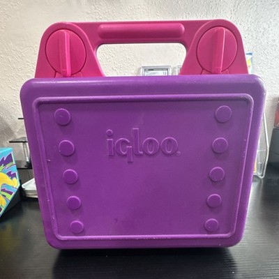 Igloo Plastic Lunchbox Pink and Purple Portable Durable Food Storage Container