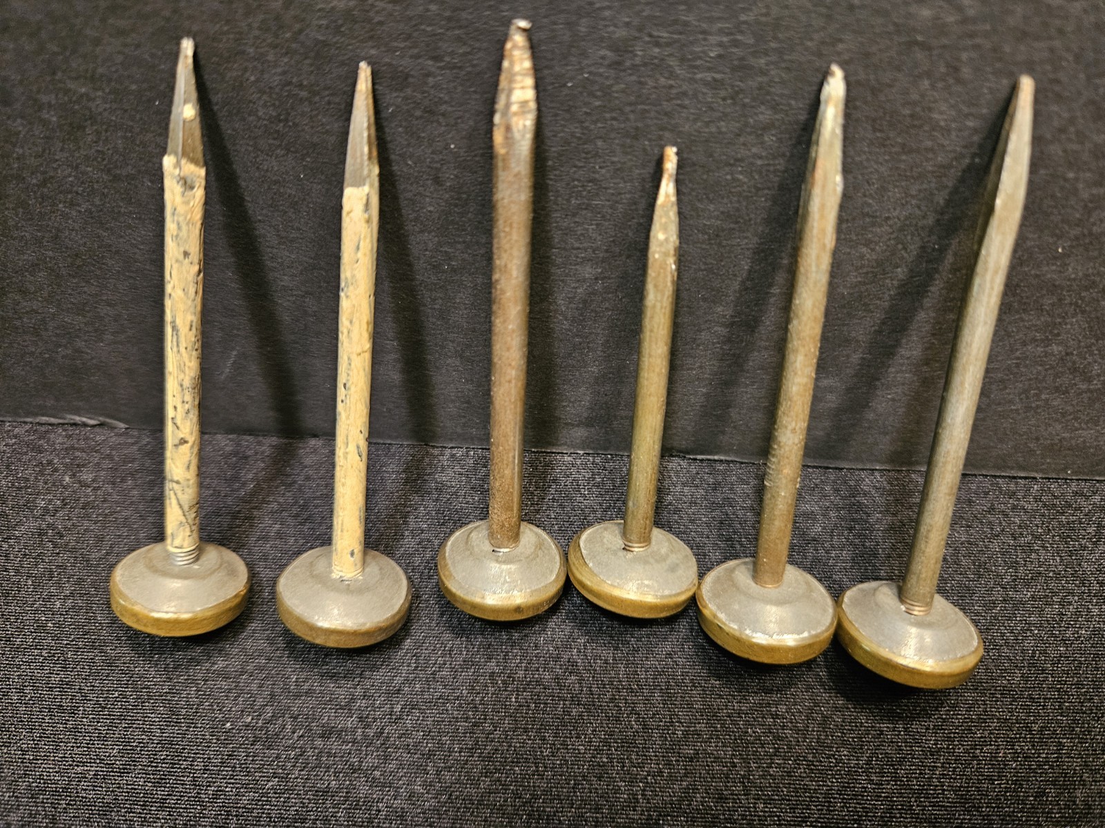 SET OF 6 VICTORIAN WHITE SULFIDE STARS PICTURE HANGING NAILS