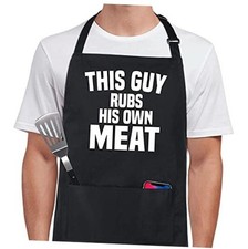 Xornis 100 Cotton Funny Apron with 2 Pockets for Men Women BBQ Grilling