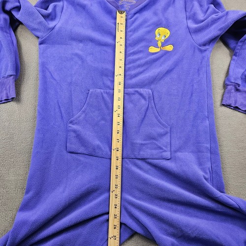 Pigiama tuta Looney Tunes Tweety con piedi viola pile body grande Kidcore - Foto 6 di 9