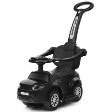 3-In-1 Kids Ride on Push Car Sliding Car Toddler Stroller w/ Music Toy Black