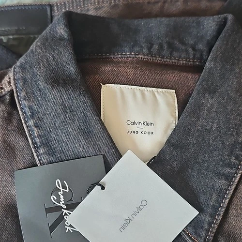 CALVIN KLEIN JUNG KOOK DENIM JACKET MEDIUM CKJK CAPSULE DENIM TRUCKER BTS BROWN image 11