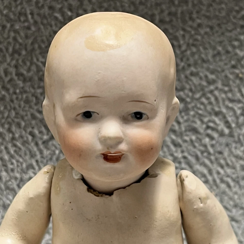 Muñeca bebé cabeza bisque vintage Nippon 5,5" Foto 2 de 4